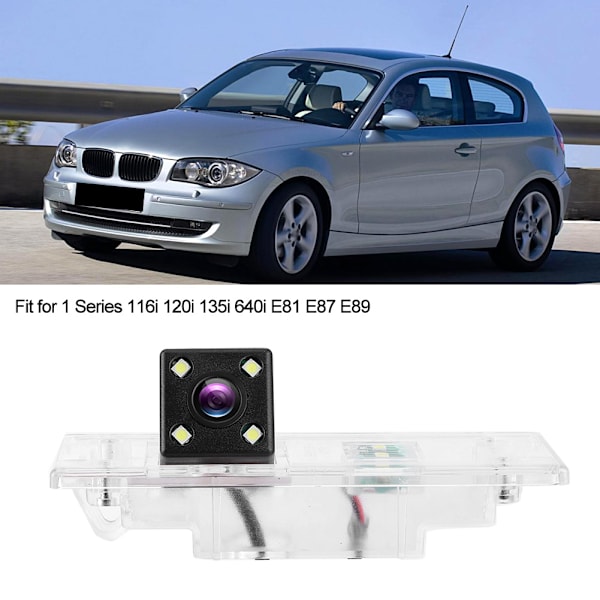 CCD HD 170 graders bakifrån backkamera IP67 parkeringsbackupkamera passar för 1-serien 116i 120i 135i 640i E81 E87 E89