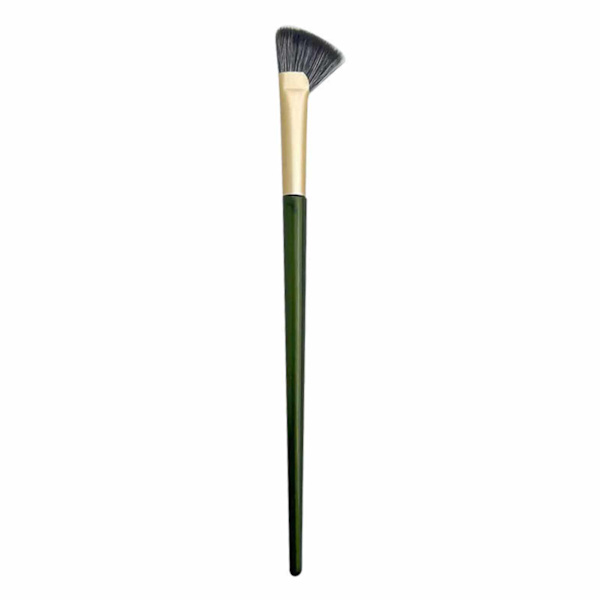 Halvfläktform Nose Shadow Brush Vinklad makeupborste Mjuka borstar Noskonturborste för nybörjare Professionell Svart