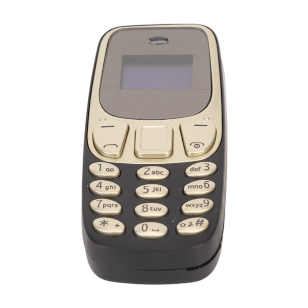 Maailman Pienin Puhelin Handsfree Bluetooth-soitin Dual SIM-kortti Lukitsematon GSM 2 in 1 Mini Matkapuhelin Musta Kulta
