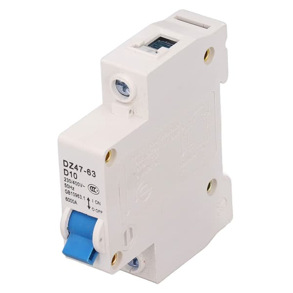Mini effektbryter 1P 230V 400V Din Rail 10A 6000 Brytekapasitet Effektbryter