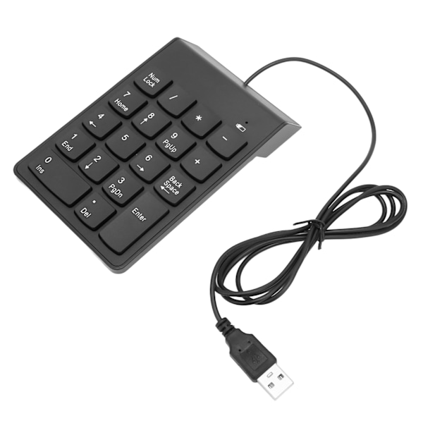 Numerisk knappsats 18 tangenter USB2.0 Plug and Play Ergonomisk design Bärbar storlek Halkskyddad pad Bred kompatibilitet USB-numerisk knappsats