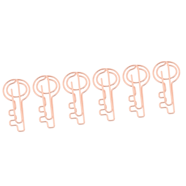 100 stk. binders metall rose gullfarge Urheen design binders for kontor skole
