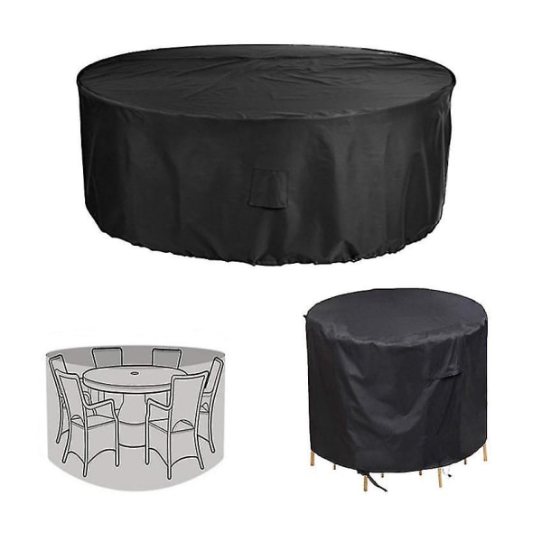 Runde møbler støvtett og vanntett deksel, utendørs hagebord møbler beskyttende deksel 227x100cm