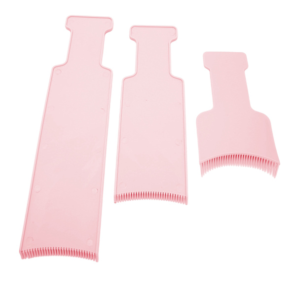 3 st Highlighting Board Frisör Frisörsalong Hårfärgning Sektionering Paddle Set Frisörverktyg för färgning rosa