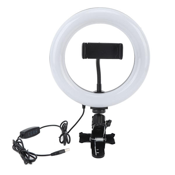 Selfie Ringlys ABS Justerbar Farve og Lysstyrke Klips På LED Fyldlys til Live Streaming Makeup Møde Videoopkald