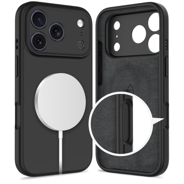【NX】Tech-Protect Kompatibel med iPhone 17 Pro Cover MagSafe Silikone Sort 50