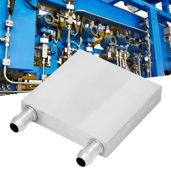 Vandkøleblok i aluminium Vandblokkøler CPU Vandkølehoved Fladt spildevand (#1)