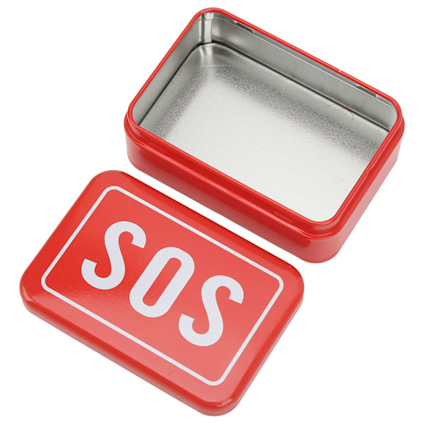 Mini SOS Survival Iron Box Bärbar Field Survival Storage Kit Emergency Tool förvaringsväska för utomhuscamping