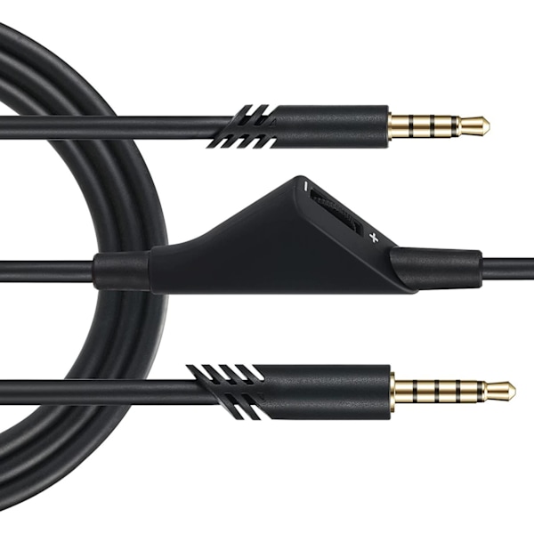 Spelheadset ljudkabel 2 meter justerbar volym 3D stereoförlängningskabel för Astro A10 A40 A30