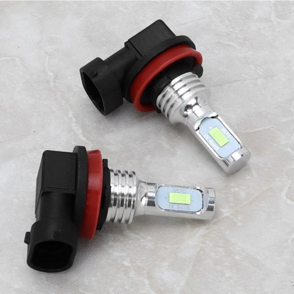 2 stk. H8/H11 80W 8000K LED-tågelygtepære Isblå 12-24V Universal