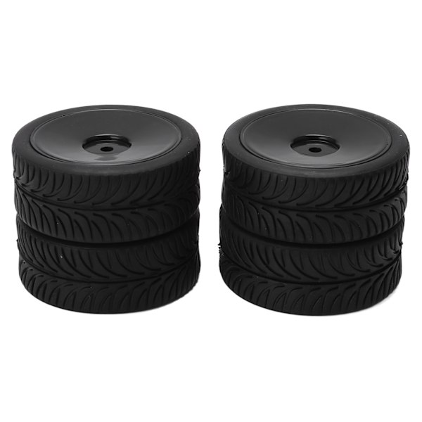 4 stk RC gummidæk 65 mm lukkede dekk med bue-mønster for WLToys 144001 RC 1/14 terrengbil