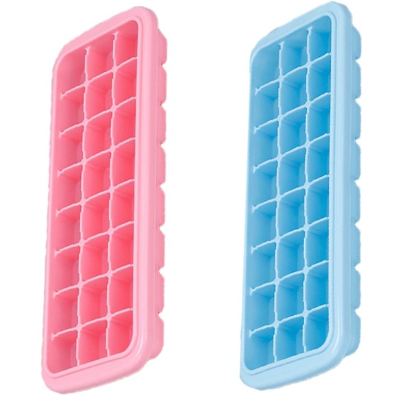 Isbakker, isterningeforme med låg, isbakker kan stables pink*blue