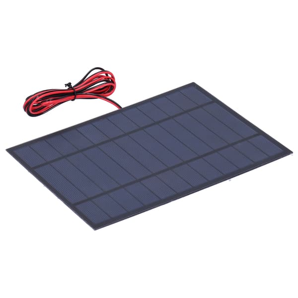 Solenergi epoxy modulplade DC6V 6W polysiliciumværktøj med 200 cm rød sort ledning