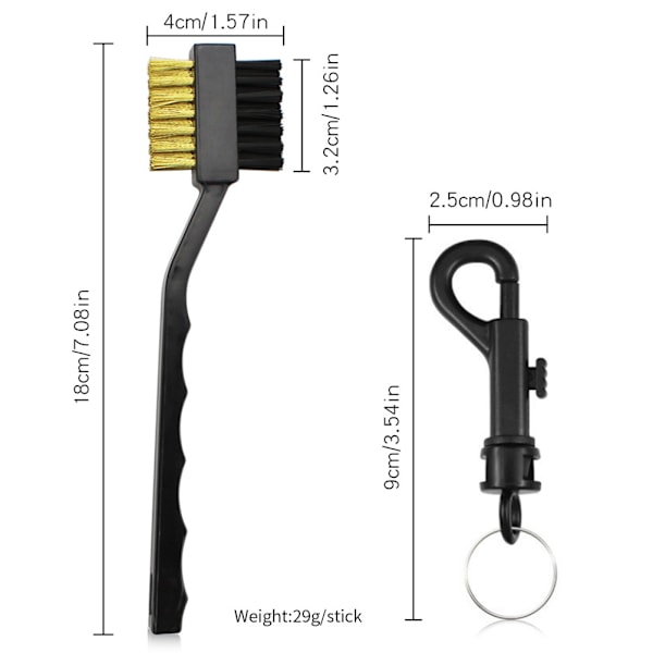 Club Brush Cleaner Dobbeltsidig Tråd Nylonbørste Letvægts Rengøringsværktøjer Ergonomisk Design