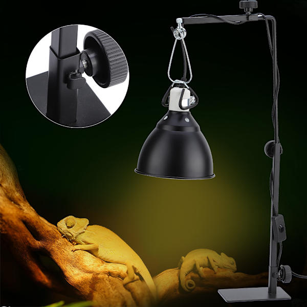Justerbar Landing Light Lampe Stativ Beslag til Pet Reptiler Skildpadde Tusindben Edderkop