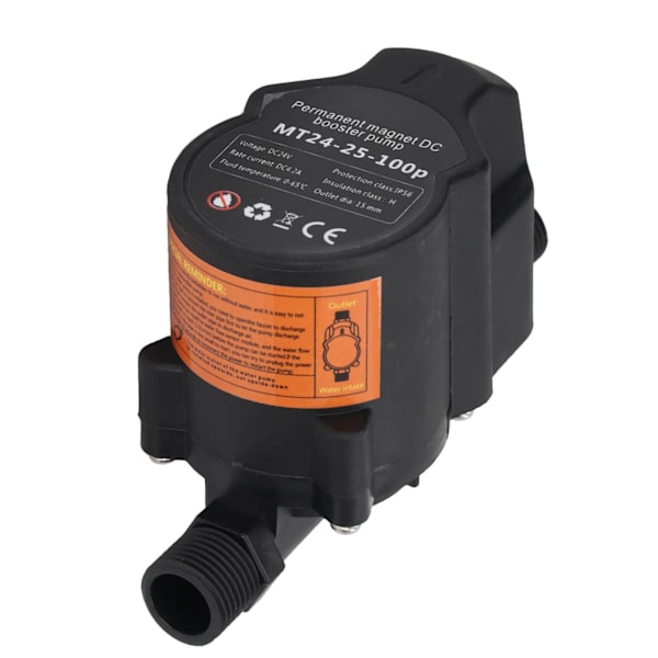 Boosterpumpe Automatisk vanntrykkdusj Boosting Resirkulerende veggfeste 24VDC 100‑240V EU-kontakt