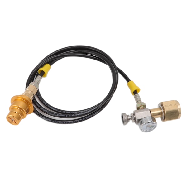 Soda Maker Adapter Slang Kit 1,5 m Sort Slange med Guld Hane Adapter Trykmåler W21.8 14 til DUO til Terra for Art