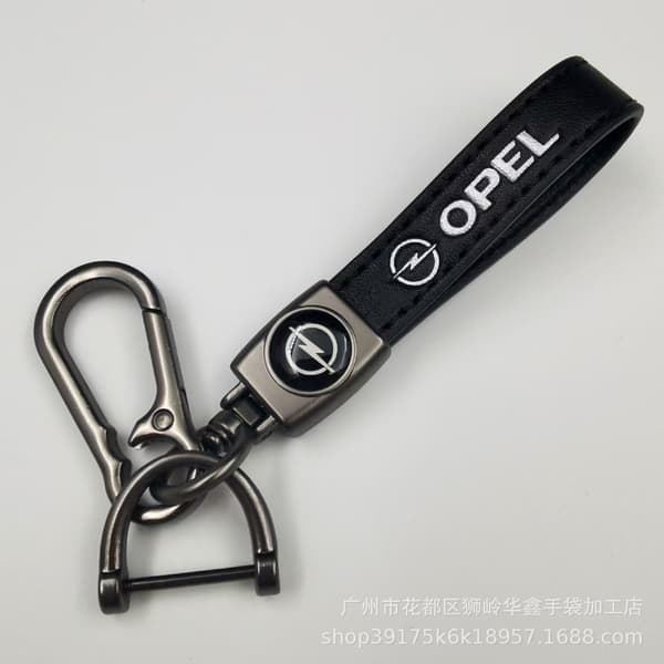 Bilnyckelring, bilemblem, metallnyckelring Op Opel Gun colored hardware