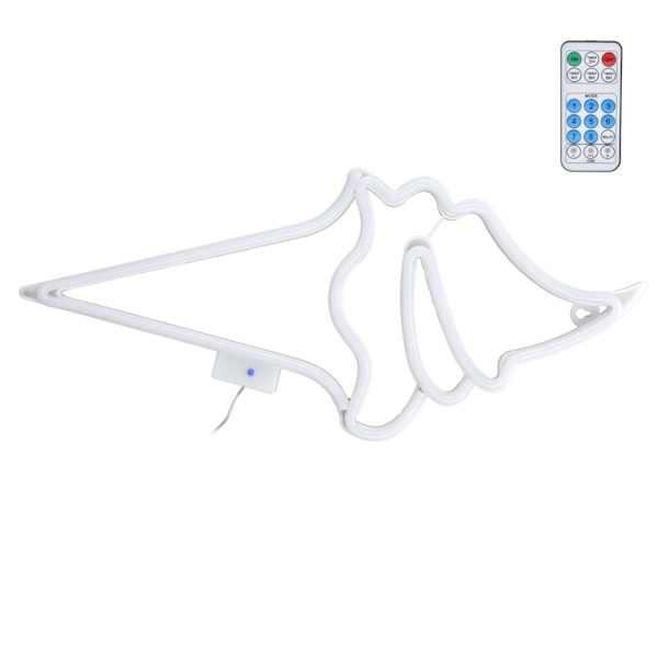 Glassformat neonljus LED skyltljus med fjärrkontroll för festdekor USB eller batteridrivet vitt ljus