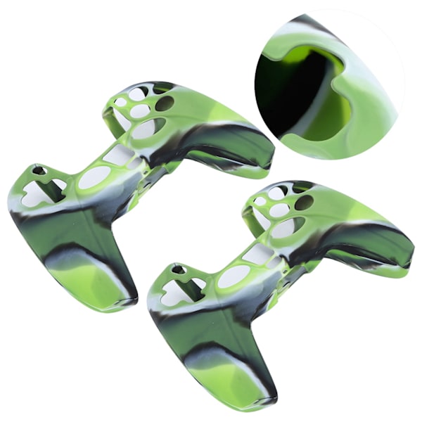 2st Gamepad Skyddsfodral Camouflage Silikonfodral Skin för PS5 Game ControllerCamo Green