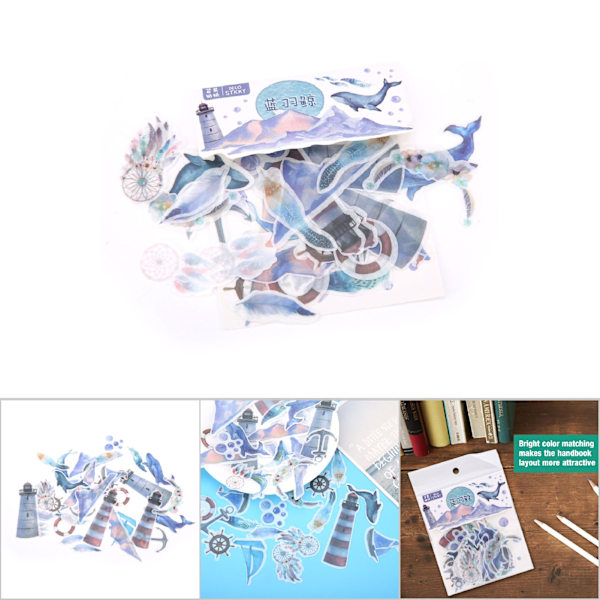 40 kpl/setti DIY-päiväkirjan tarrat Käsikirjan koristetarrat Scrapbooking-tarravarusteet (B09109)