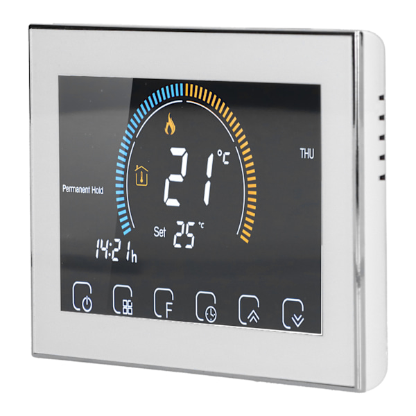 Husholdnings smart termostat med LCD-baggrundsbelysning temperaturstyring til vandgas AC95240V(BHT8000GCBlanc)