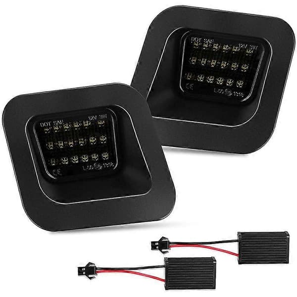 Røgfarvede bageste nummerpladelys LED-nummerpladelys til Dodge Ram 1500 2500 3500 2003-2018 Smoky musta