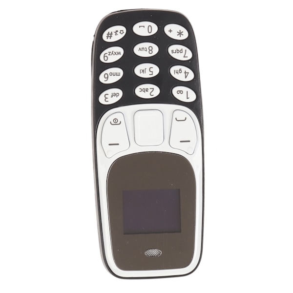 Verdens Mindste Telefon Håndfri Bluetooth Dialer Dobbelt SIM-kort Ulåst GSM 2 i 1 Mini Mobiltelefon Sort