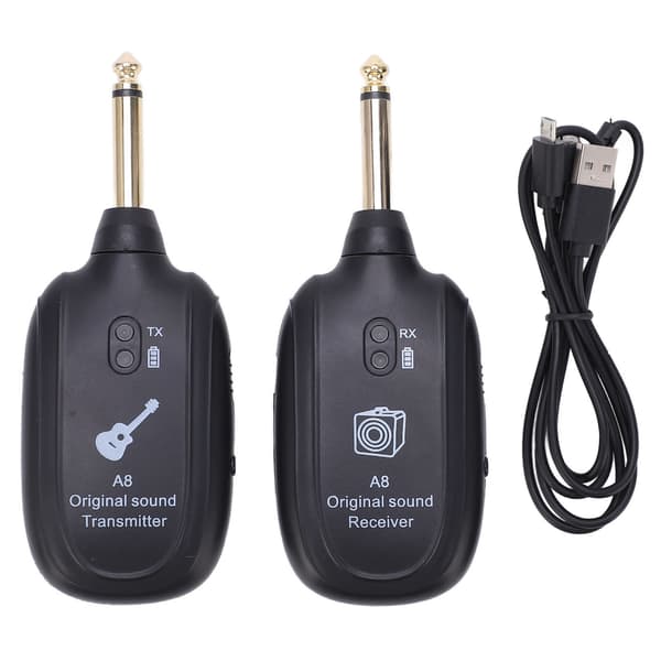 Trådløst gitarsystem Mottaker Sender Oppladbart pickup tilbehørssett