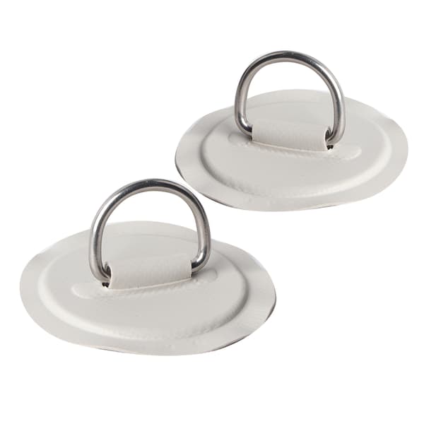 2 st uppblåsbar båtkajak DRing Pad Patch PVC marin rostfritt stål fast spänne (grå)