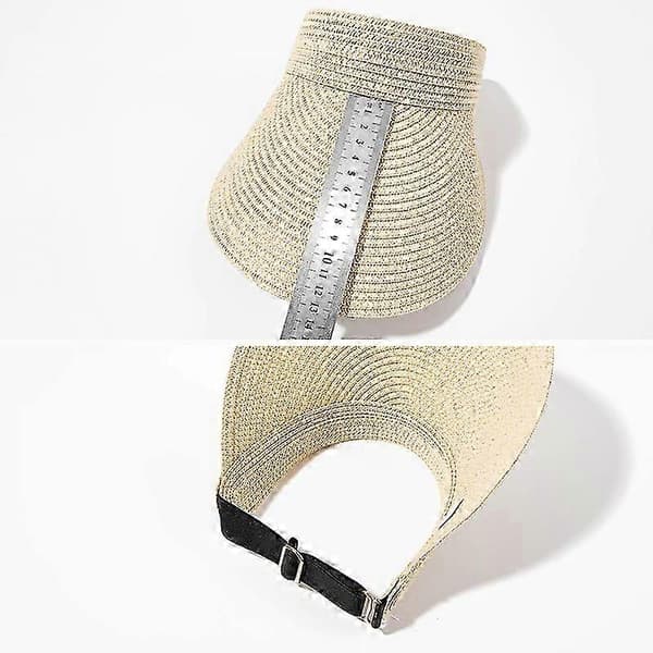 3 stycken solskyddshatt sommarstrandhattar vikbara halmsolhattar UV-skydd rullbara solhattar för kvinnor