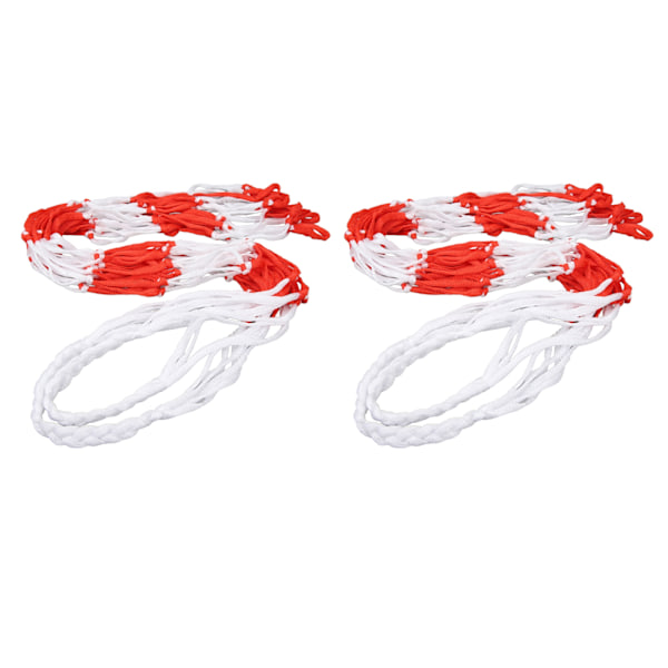 2 stk Store Sportsballnett i Nylon, Rød og Hvit, for Basketball, Volleyball, Baseball