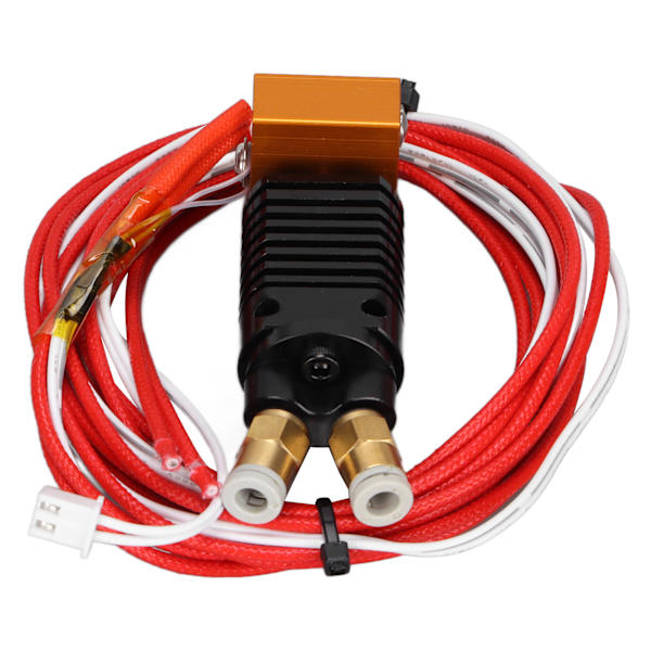 2 In 1 Out Hotend Kit 2 Farger Metall 12V 3D-skriverekstruder med silikonskyddsskruer for Ender 3 for CR10S Pro 24V