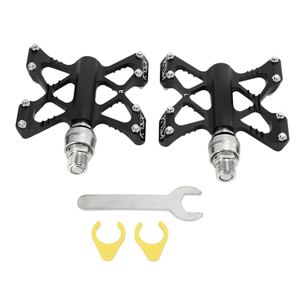 1 par LP Litepro K5 Cykel Hurtigudløsningspedaler Aluminiumlegerings Cykellagerpedaler til Road Mountain Folding Bikes Sort