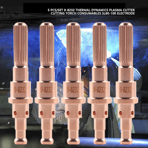 5 stk/sæt 9-8232 Thermal Dynamics Plasma Cutter Skærbrænder Forbrugsvarer SL60-100 Elektrode