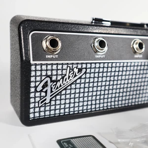 Rockmusik Nøgleopbevaringsstativ sort black Fender with 4Keys