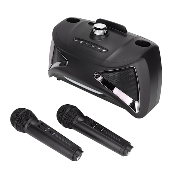 ST‑2025 Bluetooth Karaoke Maskin Kraftfull Bluetooth-högtalare med dubbla trådlösa mikrofoner