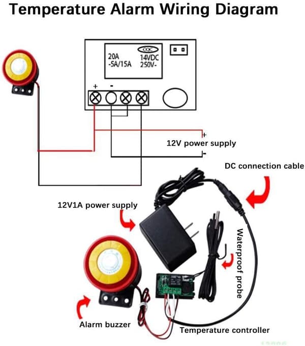 【NX】DC 12V termostat digital multifunktionel temperaturregulator