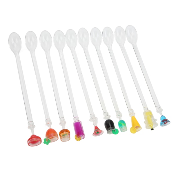 10 ST Cocktaildrink Swizzle Stick Klara skaft Bartending Mixa Omrörare Akryl Drink Omrörare Sticks för middagsfest Liten bartendersked