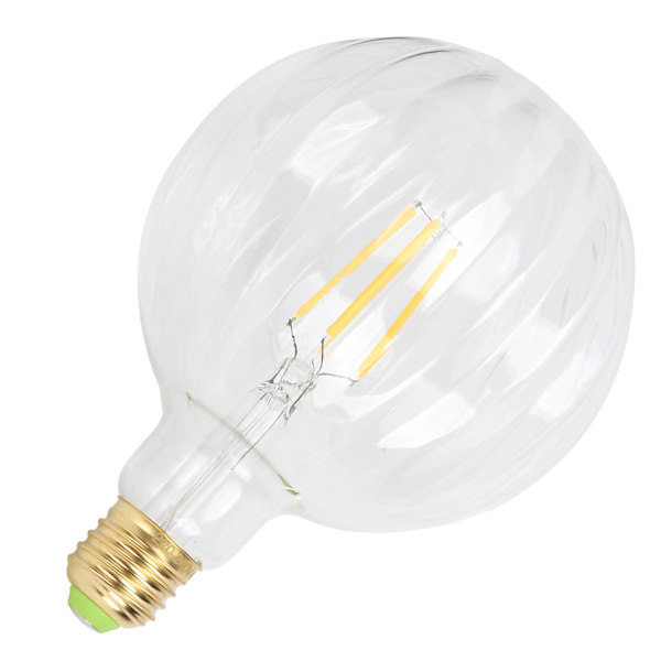 4W G125 Antik Glødepære E27 Vandmelonform LED-Glødepære Hjemindretning 220V Varmt Lys (Transparent)