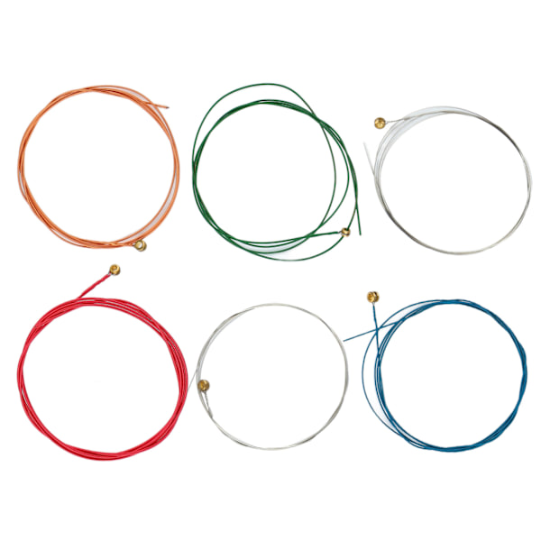 6 stk. Gitarstrenge Musikinstrument Tilbehør Udskiftning af Akustisk Gitarstreng