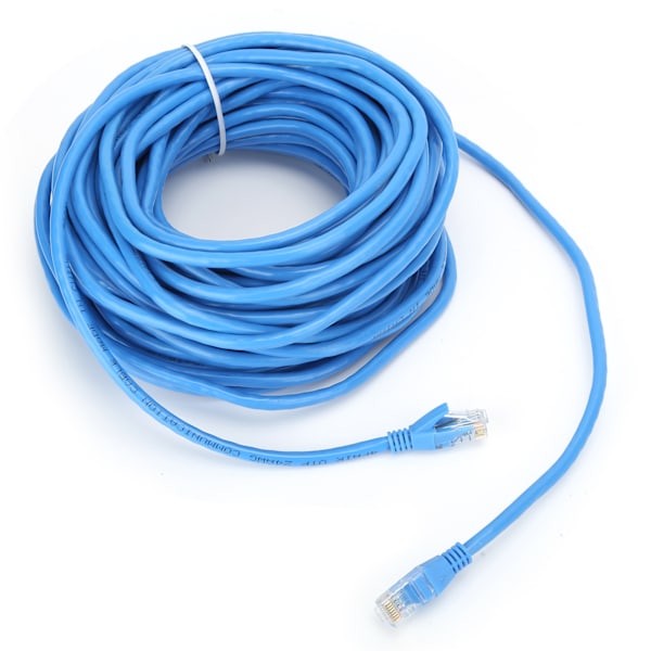 Netværkskabel Gigabit RJ45 Ethernet LAN Patch Cord Iltfrit Kobber Blå Computer Jumper Wire 20 meter/22yd