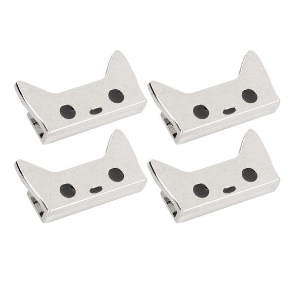 4 stk. metallspenne, belte, tegneseriemønster, DIY-lær, bagasjedekorasjon med skrue, sølv B01-51-52056