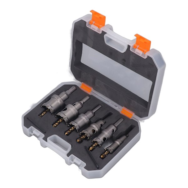 6st set hårdmetall hålsågssats 16 till 32 mm TCT metallspetsad hålskärningssats för stålplåtsbrottsning av aluminiumlegering