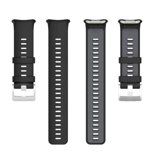 Silikonarmband kompatibelt med Polar Vantage V2 Black Grey