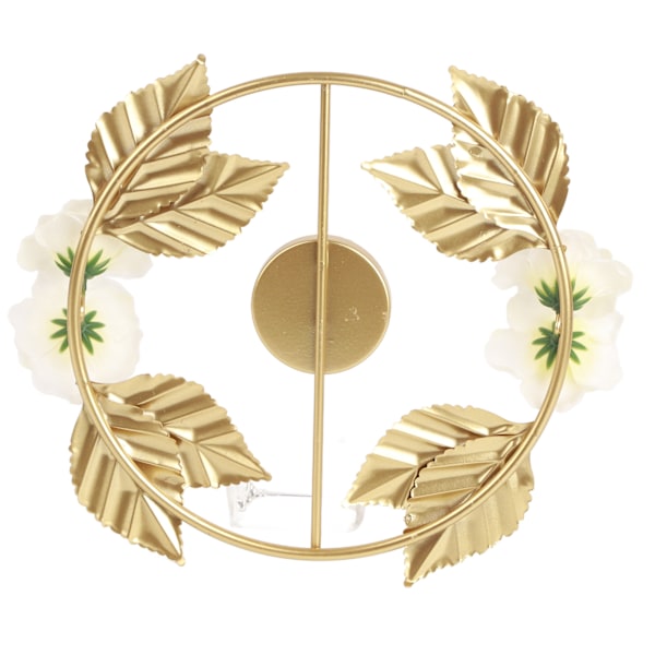 Ljusstake Rosblomma Dekoration Rund Bas Järnmaterial Elegant Stil Attraktiv Dekorativ Gyllene Ljusstake C