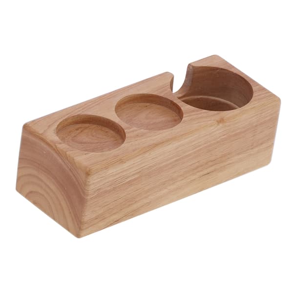 【NX】3-hulls kompositt tre kaffehåndtaksholder stativbase kaffetamperstativ for barkaffebar