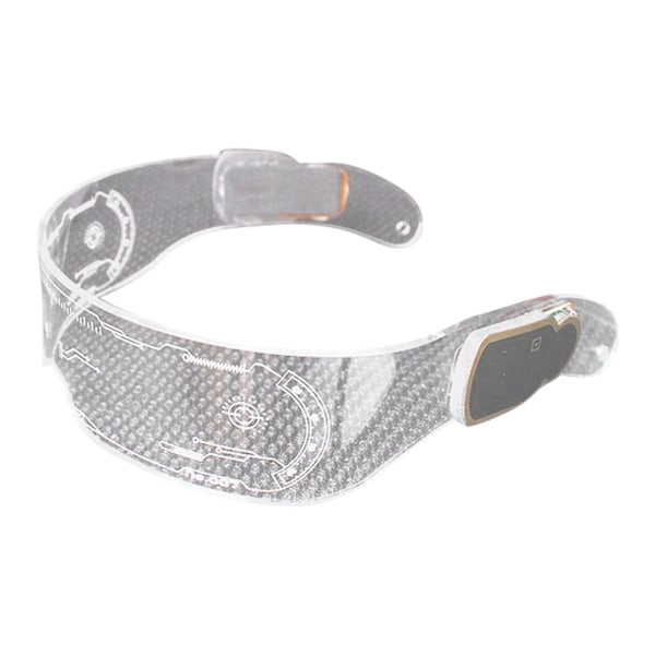 LED Lysende Briller Akryl Futuristiske Briller Party Lysende Briller for Natt Sykling Kostymefester 7 Farger