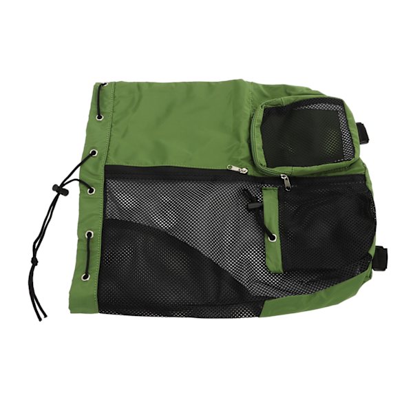 Mesh Strand Rygsæk Justerbar skulderrem Let og åndbar Mesh og PVC Swim Mesh Rygsæk til Gym Grøn