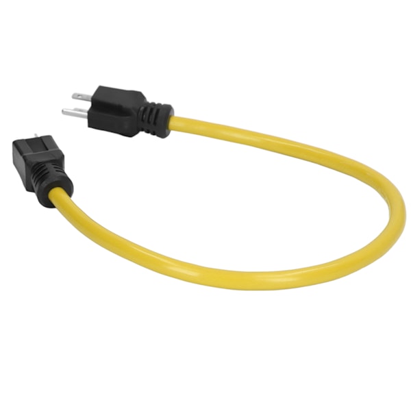Virtajohdon jatkojohto 12AWG PVC-kumipäällysteinen messinkijohdin 5 15P - 5 15P jatkojohto US-pistoke AC125V 15A Keltainen 64cm/25.2in